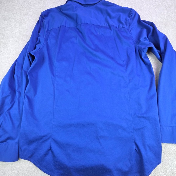 Buttercloth Mens Royal Blue Regular Fit Button Down Long Sleeve Shirt XL - Picture 2 of 9